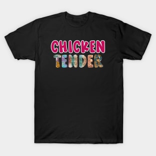 The Chicken Tender Funny Chicken groovy and leopard pattern T-Shirt